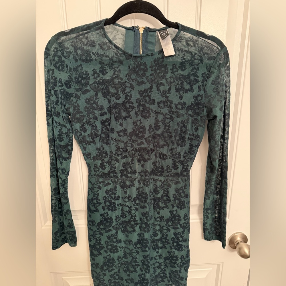 Windsor Teal/emerald green Floral Lace Dress